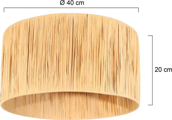 Lampenkap K1068CS van Steinhauer - Naturel seagrass, ⌀40cm, trendy design voor binnengebruik, E27 support, perfect voor elke lamp en interieur.