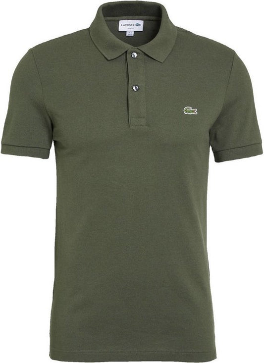 Lacoste 1hp3 Heren S/s Polo 12 Polo's & T-shirts Heren - Polo shirt - Olijf - Maat XS