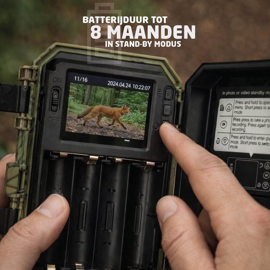 BREND BR-2248 Wildcamera met Nachtzicht 20 Meter - 48MP Beeld en 4K Video - IP66 - Bewegingssensor - 2 Inch Scherm - Inclusief 32GB SD-kaart