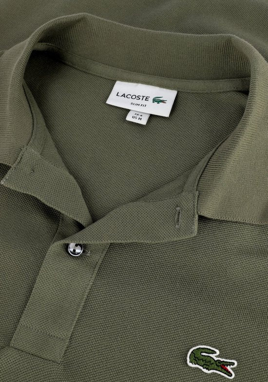 Lacoste 1hp3 Heren S/s Polo 12 Polo's & T-shirts Heren - Polo shirt - Olijf - Maat XS