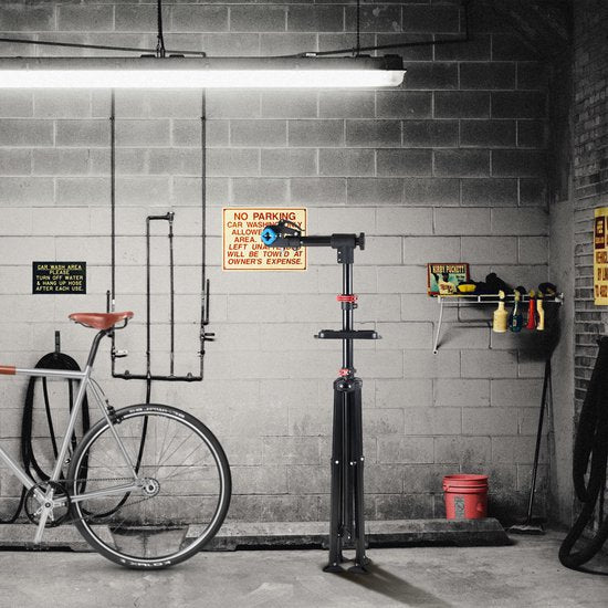 Monzana Fietsmontagestandaard - Verstelbaar Inklapbaar 30 kg - Zwart