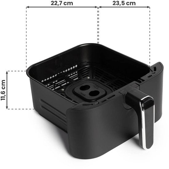 Nexxt - Double Stacked Airfryer - 11 l Inhoud - Zwart & RVS - 12 Kookprogramma's - Gestapeld Model - Ruimtebesparend & Dubbele Lade
