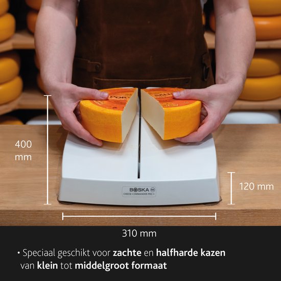 BOSKA Cheese Commander PRO+ - Kaassnijmachine - Professionele snijmachine voor Zachte Kaas - Counter tool - 320x400x125 mm