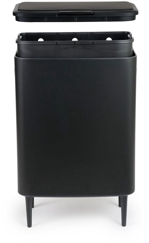 Umuzi Cleaning Prullenbak - 60L - Soft Close - 54x 33x80 - Mat Zwart