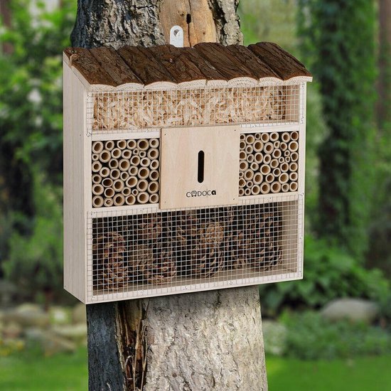 Cadoca Insectenhotel nestkastje 30,5x9,5x31cm