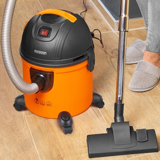 Monzana Stofzuiger Nat & Droog - 1200W 15L Container – Zwart/Oranje