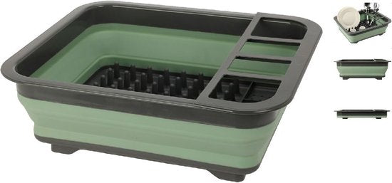 Diversen Afdruiprek Opvouwbaar 36.5x12x31 cm Groen/Grijs