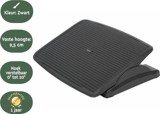 BRASQ Ergonomische Voetensteun voor Bureau - Bureau accessoires - Verstelbaar - Antislip - Voetenbankje