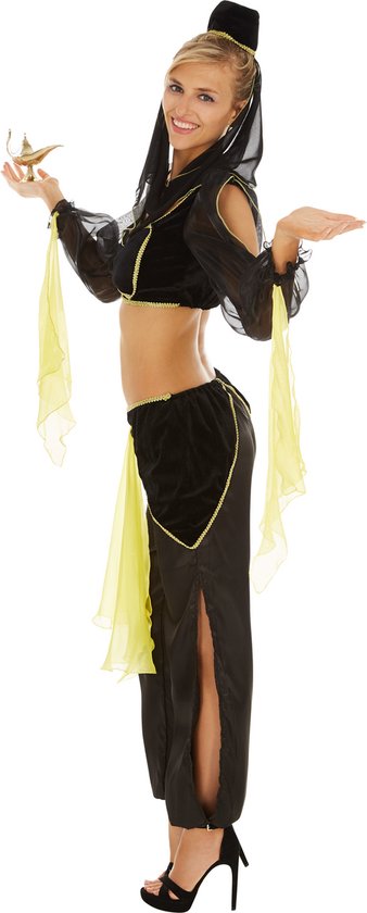 Dressforfun vrouwenkostuum buikdanseres 1001 nacht M - verkleedkleding kostuum halloween verkleden feestkleding carnavalskleding carnaval feestkledij partykleding - 301001