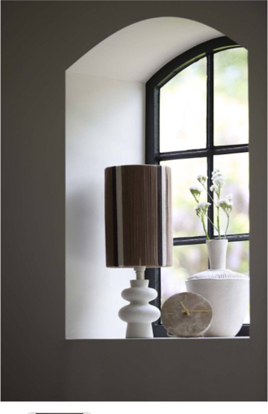 Light & Living Lampenkap Medan - Donkerbruin - Ø20cm - Modern