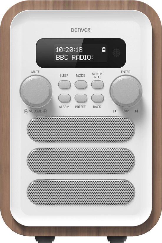 Denver DAB-radio - Retro Radio - Bluetooth - DAB+/ FM Radio - DAB48W