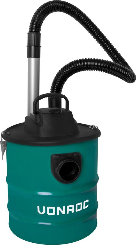 VONROC Aszuiger 1600W – 20L inhoud – 3m Stroomkabel – Voor open haard, vuurkorf, barbecue en werkplaats