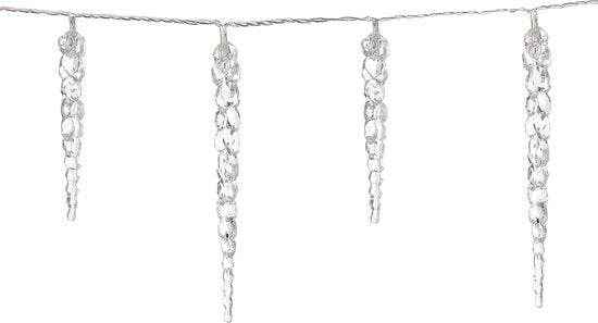 Monzana Ijspegel Kerstverlichting - Feestverlichting - 80 LEDS's - 13 m - helder wit