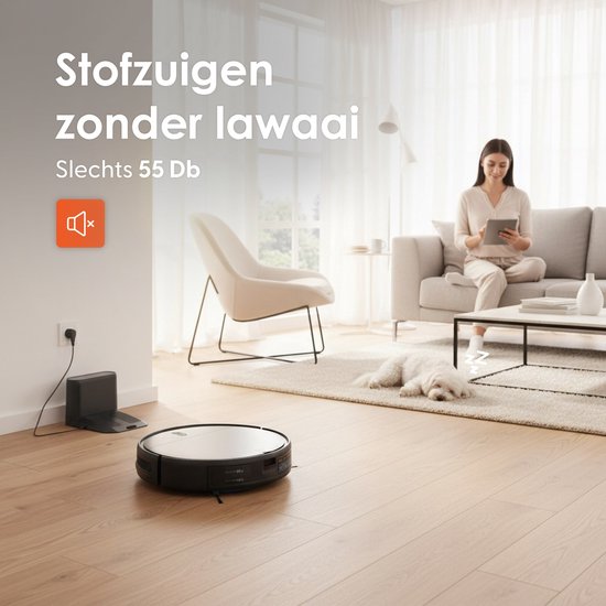 Skoov EcoPulse Robotstofzuiger met Dweilfunctie & Laadstation - Dweilrobot - Huisdieren - Dweil - Hepa - Automatische stofzuiger - Vacuum - Robot - In 1