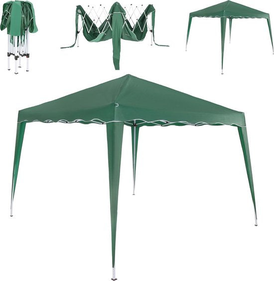 Casaria Partytent - Paviljoen - EasyUp - Opvouwbaar - Met draagtas - 300x300 cm - Groen