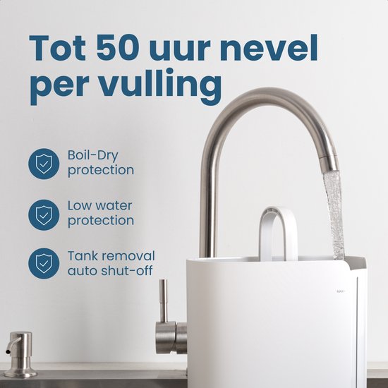 Auronic Luchtbevochtiger - 5 Liter - Geschikt voor Woonkamer, Kantoor, Slaapkamer, Babykamer en Meer - BPA-Vrij - Wit