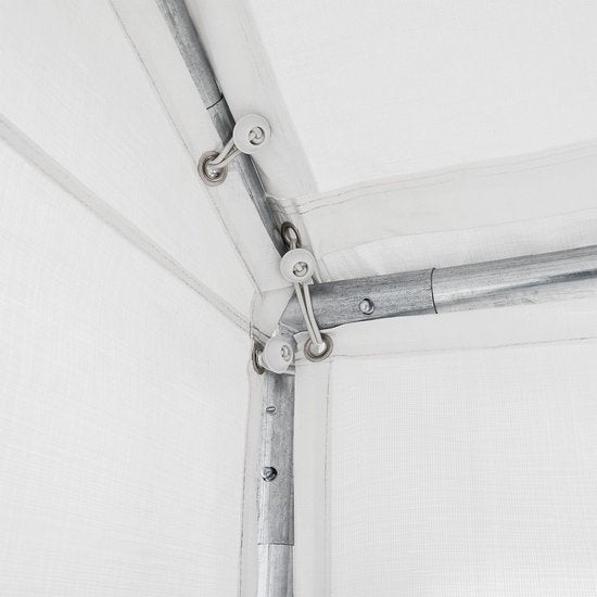 Partytent / Paviljoen Gala - 4 x 10 meter - Wit - Incl. Zijwanden & Toebehoren