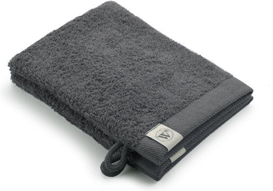 Walra Washand Remade Cotton - 2x 16x21 - 100% Katoen waarvan 70% gerecycled - Grijs / Antraciet