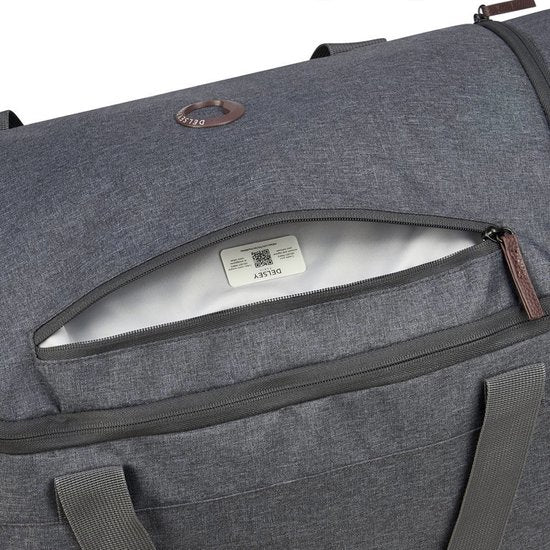 Delsey Paris Maubert 2.0 Weekender - Handbagage Reistas 41L - RPET Duurzaam - TSA Slot - 50 cm - Antraciet