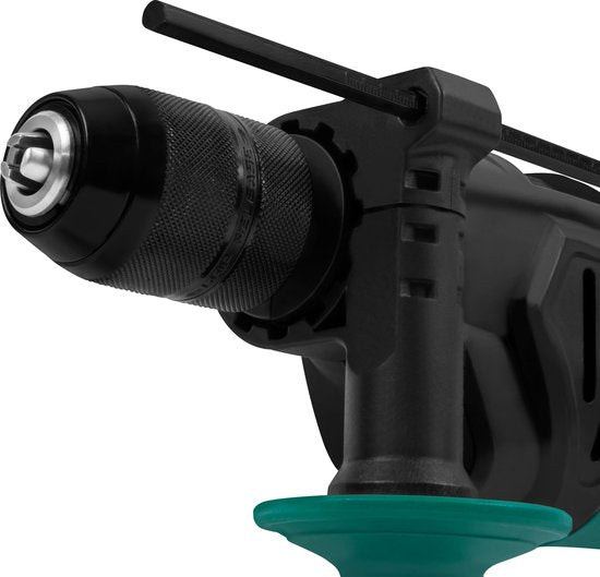 VONROC PRO Klopboormachine 850W - Ø13mm – metalen snelspanboorkop – variabele snelheid – 3m rubberen kabel - Incl. Diepte aanslag en extra handgreep