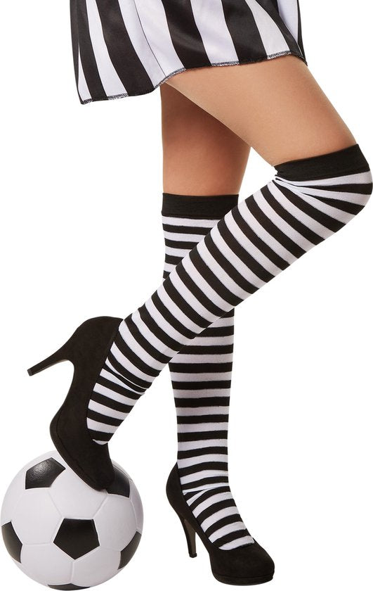 Dressforfun Vrouwenkostuum sexy scheidsrechter XXL - verkleedkleding kostuum halloween verkleden feestkleding carnavalskleding carnaval feestkledij partykleding - 301808