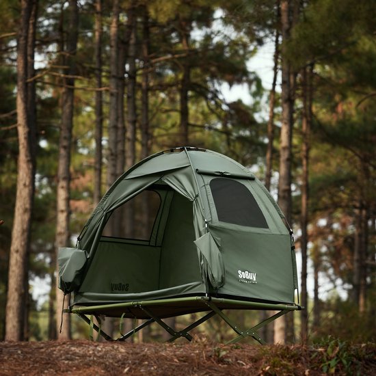 SoBuy Opblaasbare Camping Tent - multifunctioneel design - 193x161cm - OGS32-II-GR