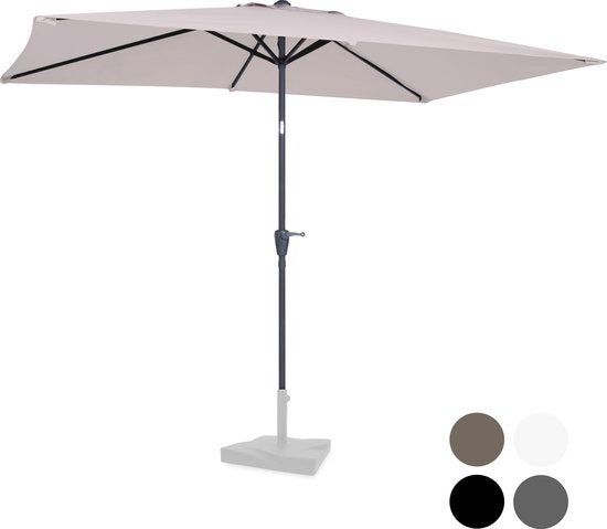 VONROC Stokparasol – Kantelbaar & UV-werend – 200 x 300 x 245 cm – Incl. Hoes – Beige