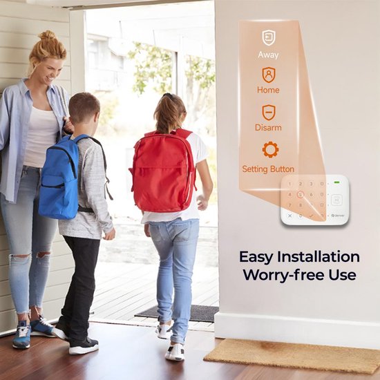 Denver Draadloos Alarmsysteem - Smart Home - Tuya - Beveiliging Woonhuis Camper Caravan Boot - SHA220