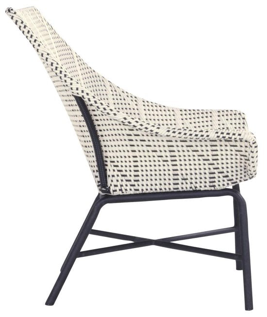 Hartman Delphine Loungestoel - Diamond Wicker - Zwart Aluminium Onderstel