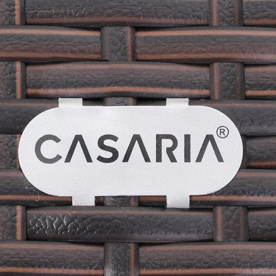 Casaria Polyrattan Loungeset -Incl. Kussens Tafel - Bruin Crème