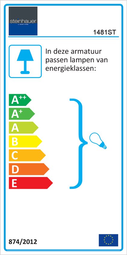 Wandlamp Steinhauer Gramineus - Staal
