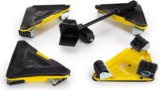 Toolland Meubeltransportset met 4 rolhoeken en hefboom, max. draagkracht 100 kg