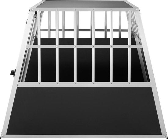 Cadoca Honden Transportbox XXL – Aluminium – 97x90x70cm - Afsluitbaar - Zwart