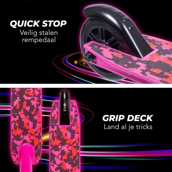 LifeGoods StuntRider - Stuntstep - Step - 100mm Wielen - Roze