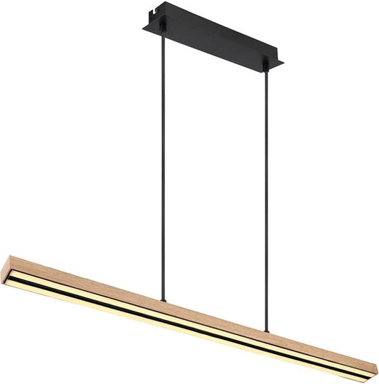 Globo - hanglamp - Doro - naturel - metaal - grote eettafellamp - LED - 416080WH
