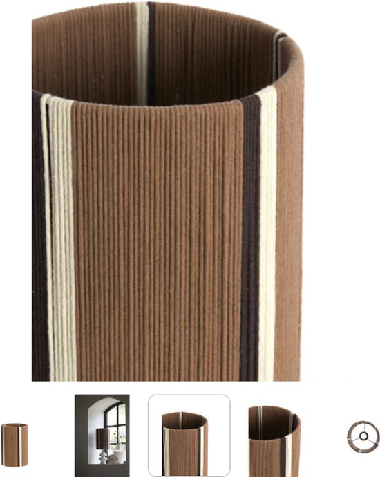 Light & Living Lampenkap Medan - Donkerbruin - Ø20cm - Modern