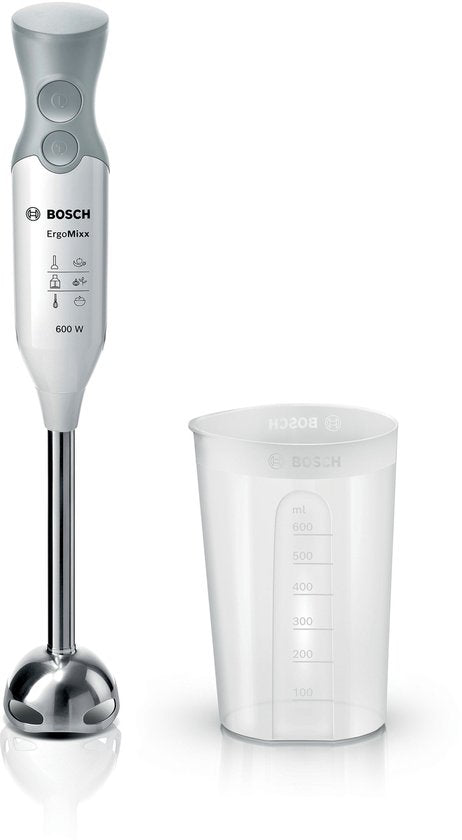 Bosch MSM66110 ErgoMixx - Staafmixer - 600W - Inclusief maatbeker - Wit/Grijs
