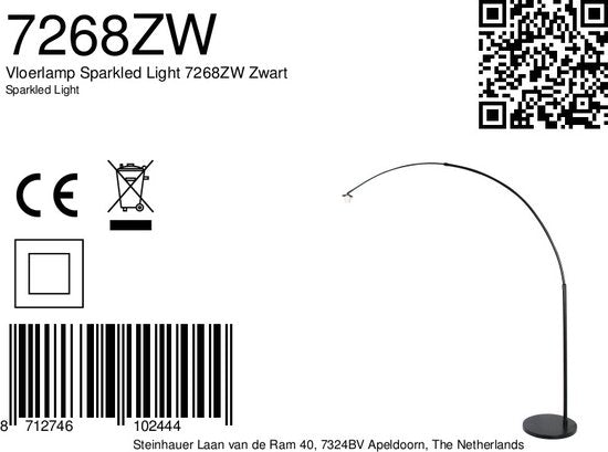 Vloerlamp Steinhauer Gramineus - Zwart