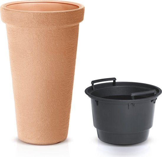Prosperplast Flower Tower Bloempot XXL - 42L - Ø40 cm - H60 cm - Kunststof - Vorstbestendig - Terracotta
