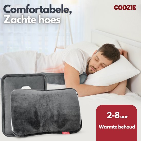 Coozie Elektrische kruik met ThermoSoft Hoes - Warmwaterkruik - Kruiken - Warmtekruik - Warmtekussen