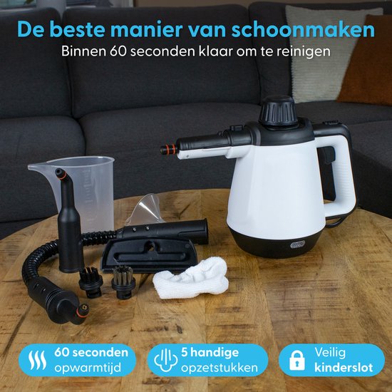 Ølven Handstoomreiniger - 5 in 1 - Stoomreiniger - Vlekkenreiniger - Tapijtreiniger - 450ML - 1200W