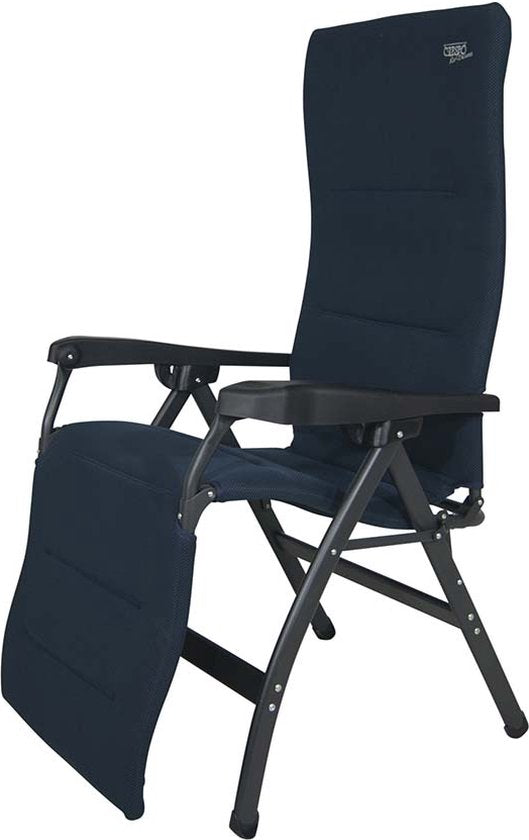 Crespo Relaxstoel - AP/242 - Air-Deluxe - Ergonomisch & Inklapbaar - Met Hoofdkussen - Blauw