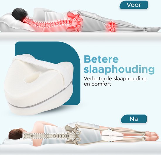 Urban State Orthopedisch Kniekussen - Ergonomisch Beenkussen - Houding Correctie - Zijslaapkussen