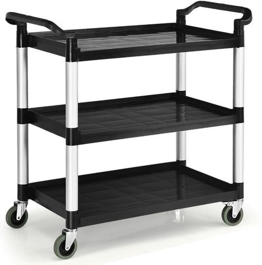Coast Serveerwagen - 3-Laags - Trolley - Max. 150 kg - Zwart