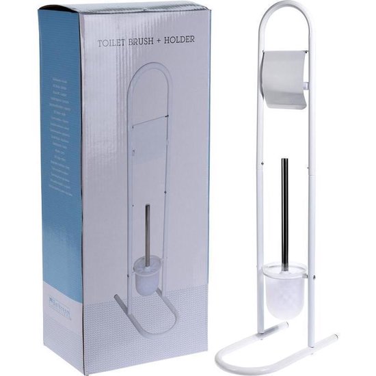 Bathroom Solutions Toiletgarnituur Wit - 30 x 16 x 78 cm