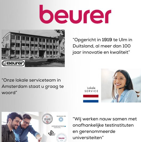 Beurer MG 195 HOT & COLD Limited Edition 25 Massage Gun - Verwarmt & koelt spieren - Incl. 7 opzetstukken - 9 Intensiteitsniveaus - Krachtige accu - Draadloos gebruik - 3 Jaar garantie - Bordeaux/zwart