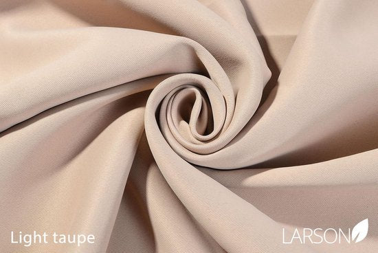 Larson - Luxe hotel verduisteringsgordijn - met ringen - 3m x 2,5m - Licht taupe
