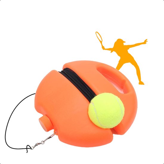 Tennispaal – Tennistrainer – Set Met Elastiek En Tennisbal – Oranje – Voor in de Tuin – Kinderen – Classic – Pro – Vakantie – Volwassenen