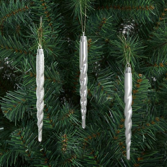 Casaria Kerstballen 77 Stuks - Zilver - diameter 5 cm