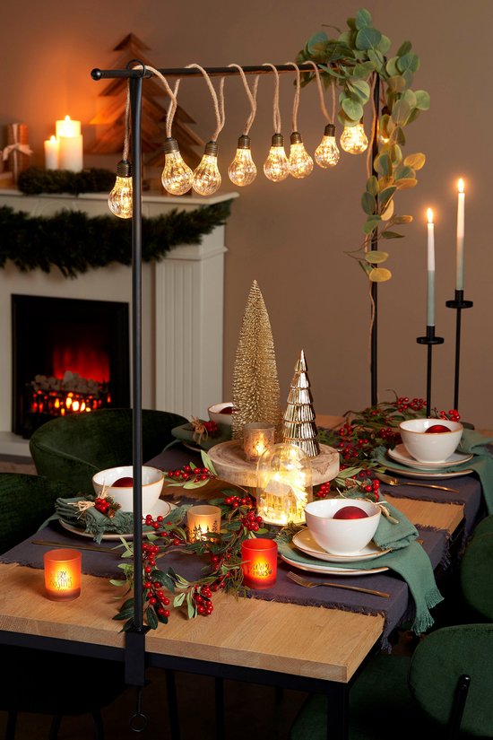 Mica Decorations Tafelklem - Metaal - Zwart - 250x1.5x 110 cm